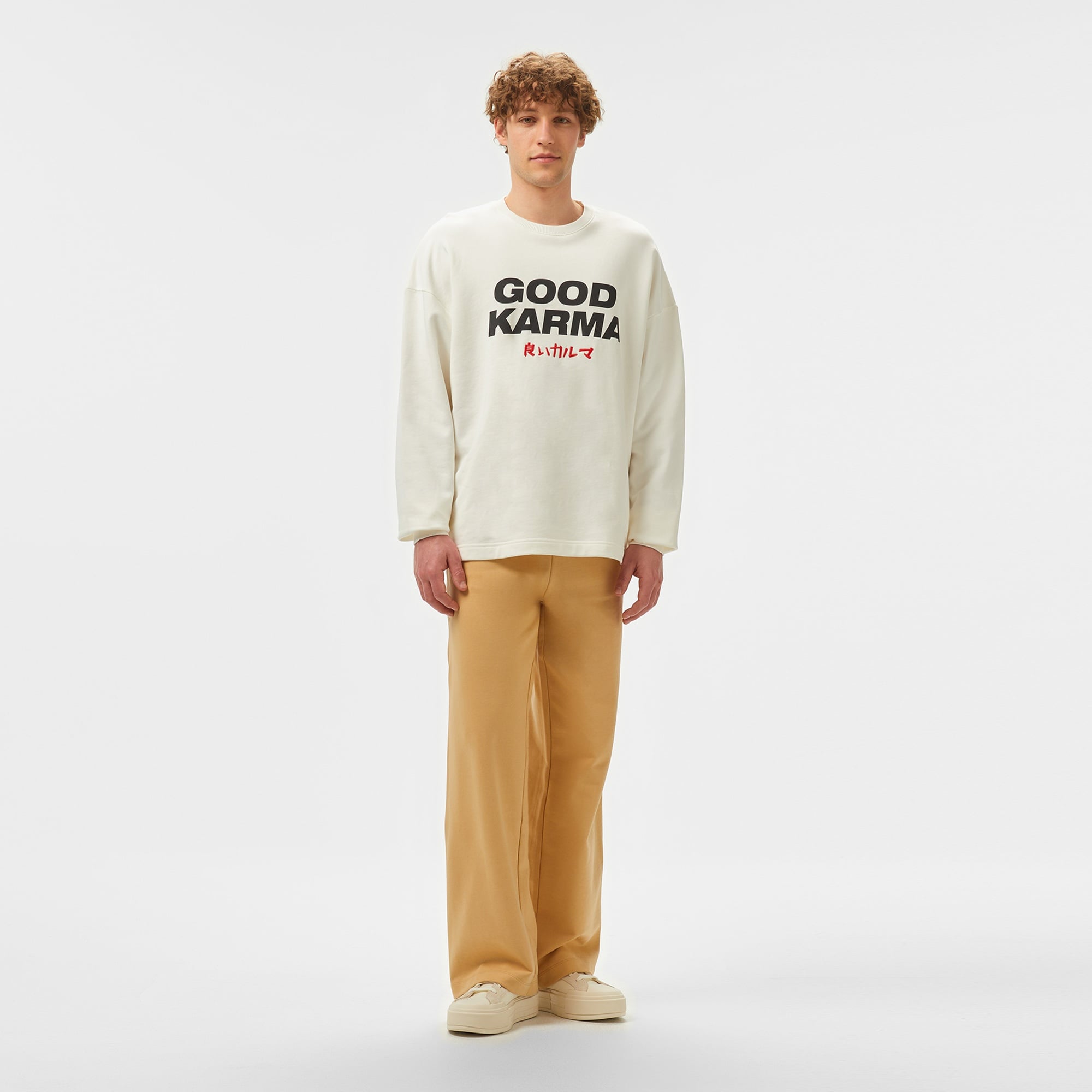 UNITED4 Odgo Erkek Beyaz Sweatshirt