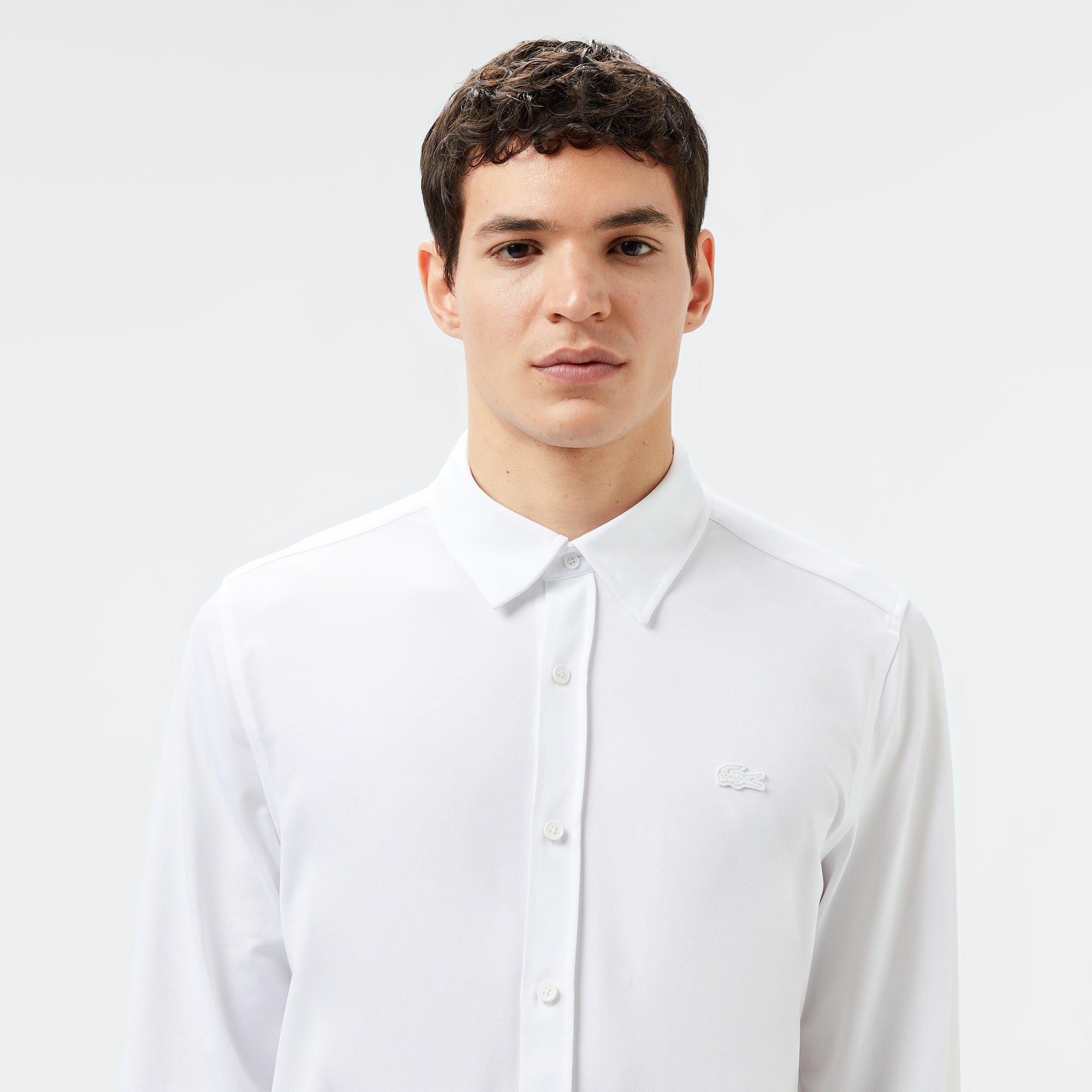 Lacoste Erkek Slim Fit Beyaz Gömlek