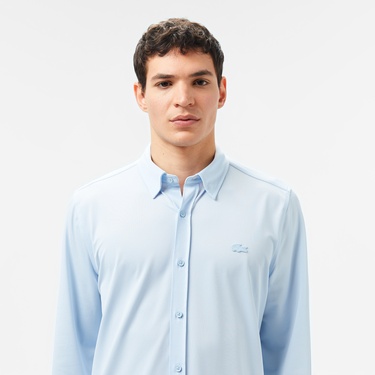  Lacoste Erkek Slim Fit Açık Mavi Gömlek