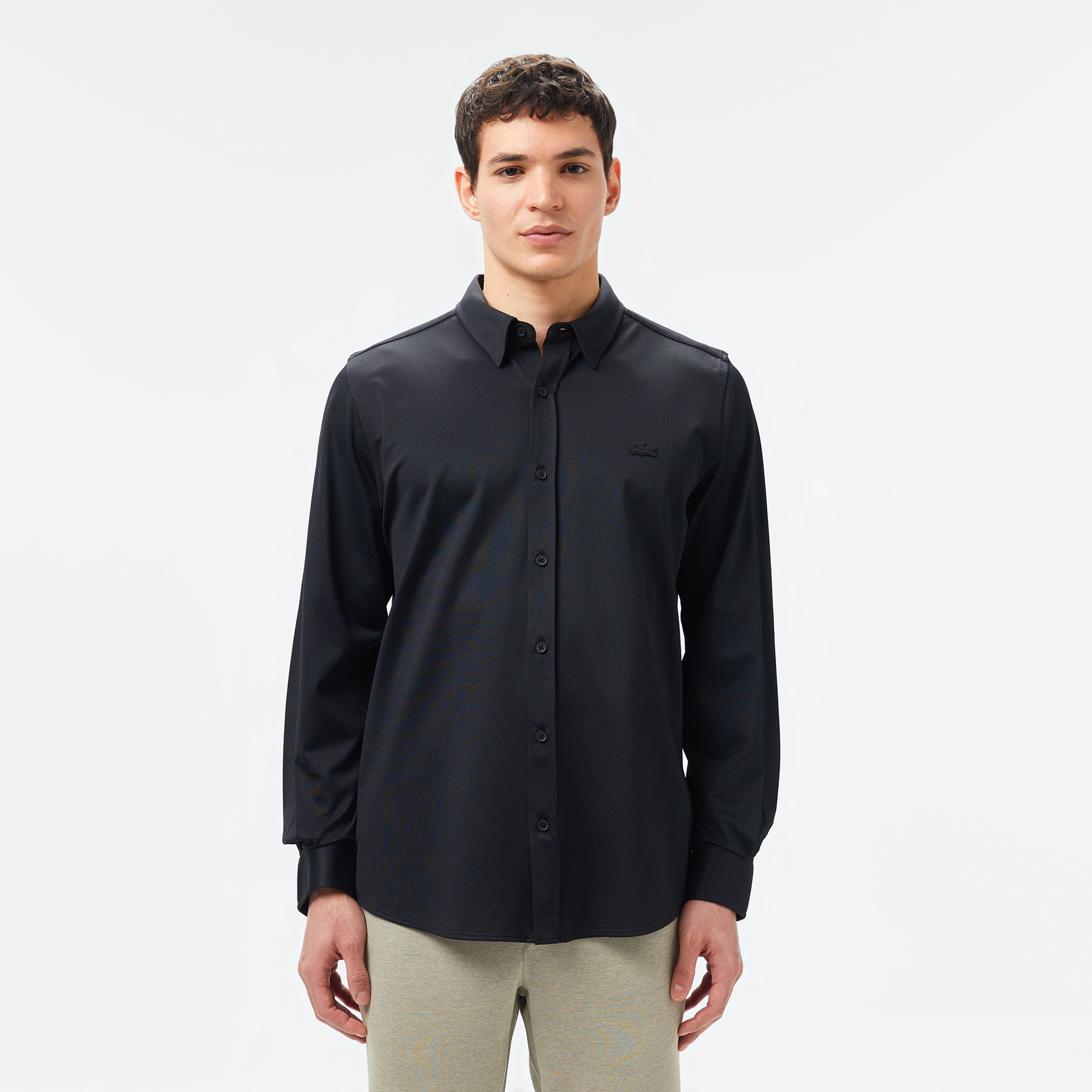 Lacoste Erkek Slim Fit Siyah Gömlek