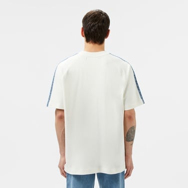  Lacoste Erkek Oversize Fit Bisiklet Yaka Baskılı Beyaz T-Shirt