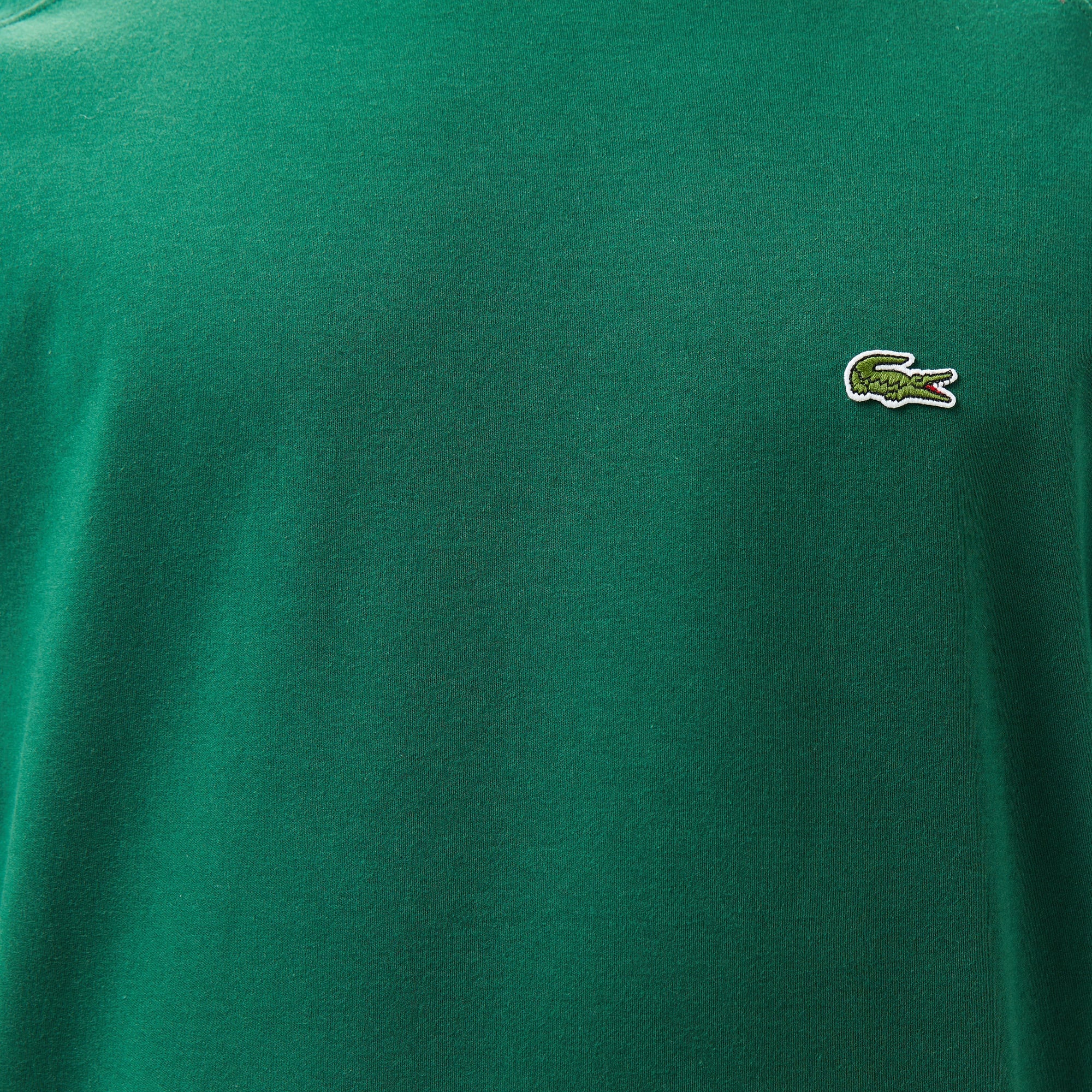 Lacoste Erkek Oversize Fit Bisiklet Yaka Baskılı Koyu Yeşil T-Shirt