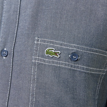  Erkek Regular Fit Liyosel Koyu Mavi Gömlek