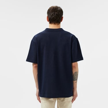  Lacoste Erkek Kısa Kollu Polo Yaka Renk Bloklu Lacivert Triko