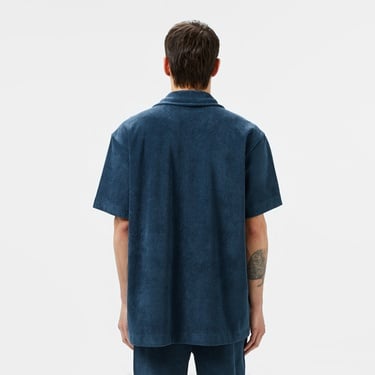  Lacoste Erkek Relaxed Fit Kısa Kollu Koyu Mavi Gömlek