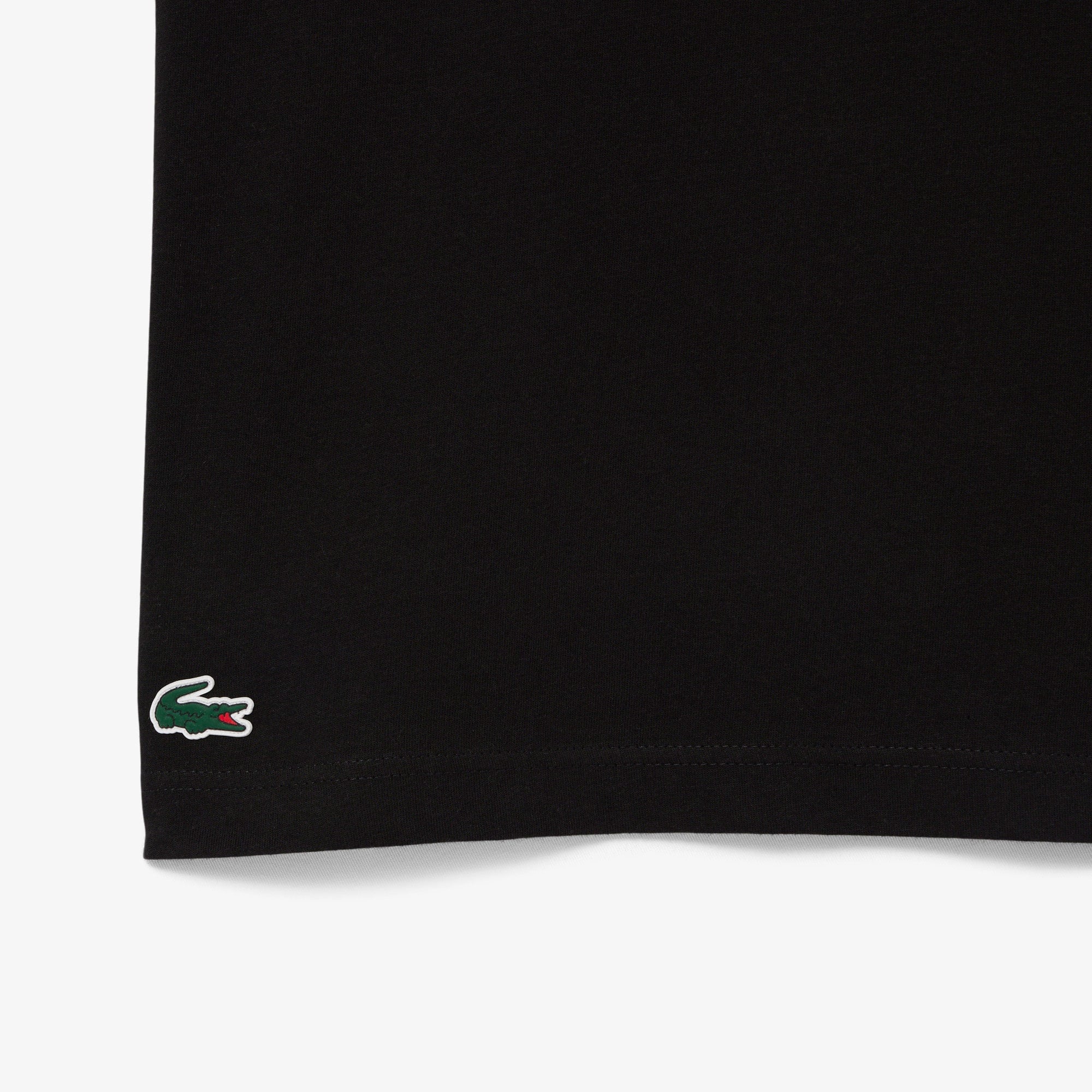 Lacoste Erkek Regular Fit Bisiklet Yaka Baskılı Siyah T-Shirt
