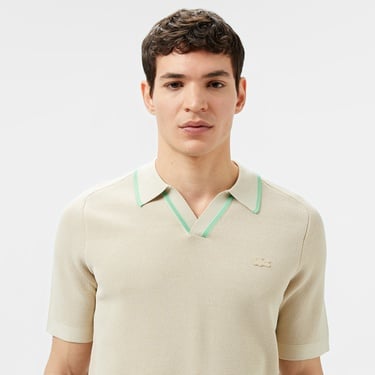  Lacoste Erkek Polo Yaka Bej Triko