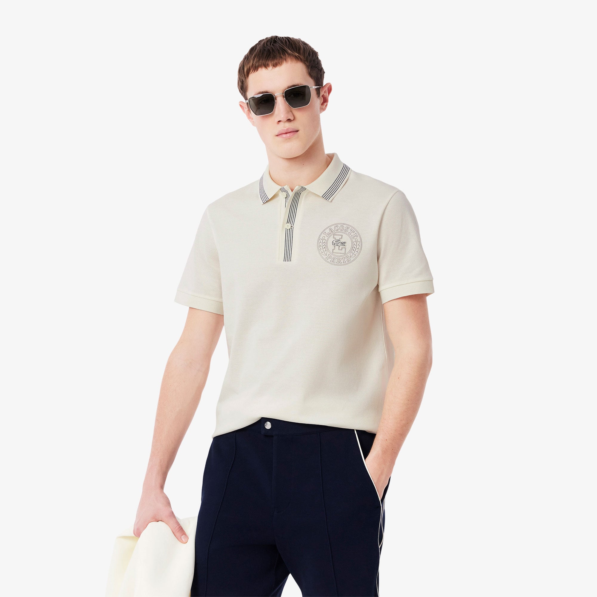  Lacoste L.12.12 Erkek Regular Fit Krem Polo