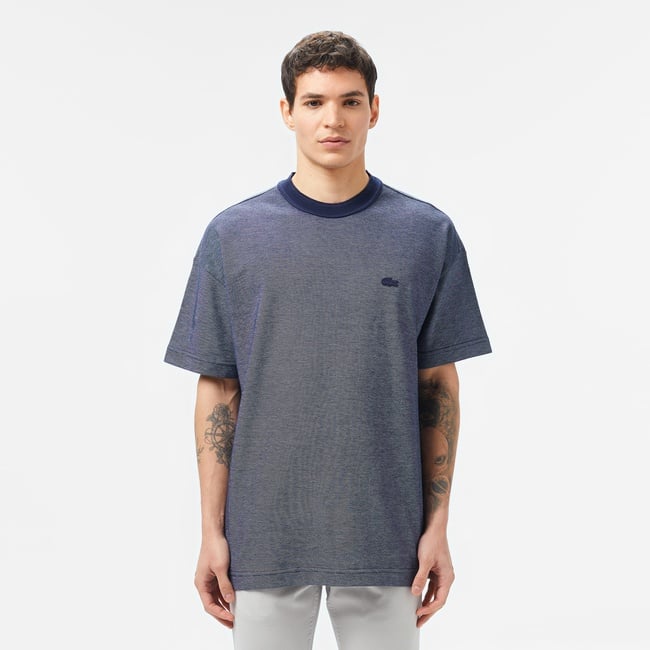  Lacoste Erkek Oversize Fit Bisiklet Yaka Lacivert T-Shirt