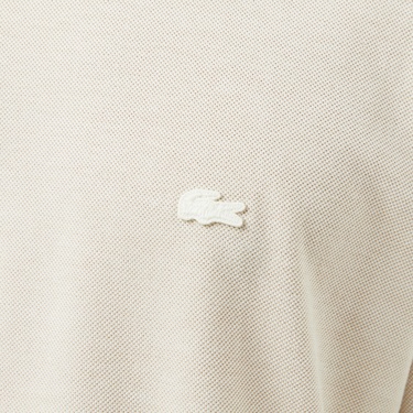  Lacoste Erkek Oversize Fit Bisiklet Yaka Krem T-Shirt