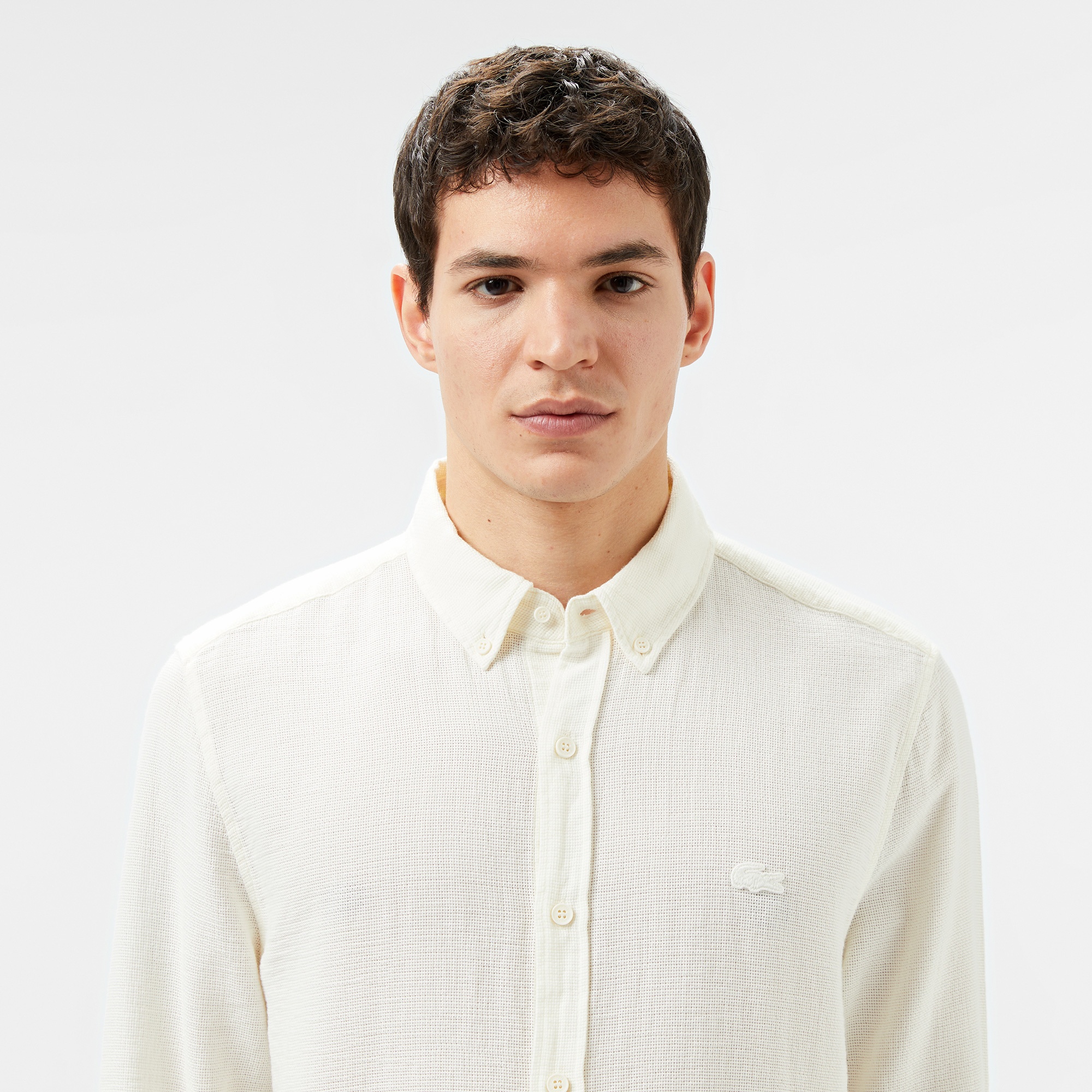 Lacoste Erkek Slim Fit Beyaz Gömlek