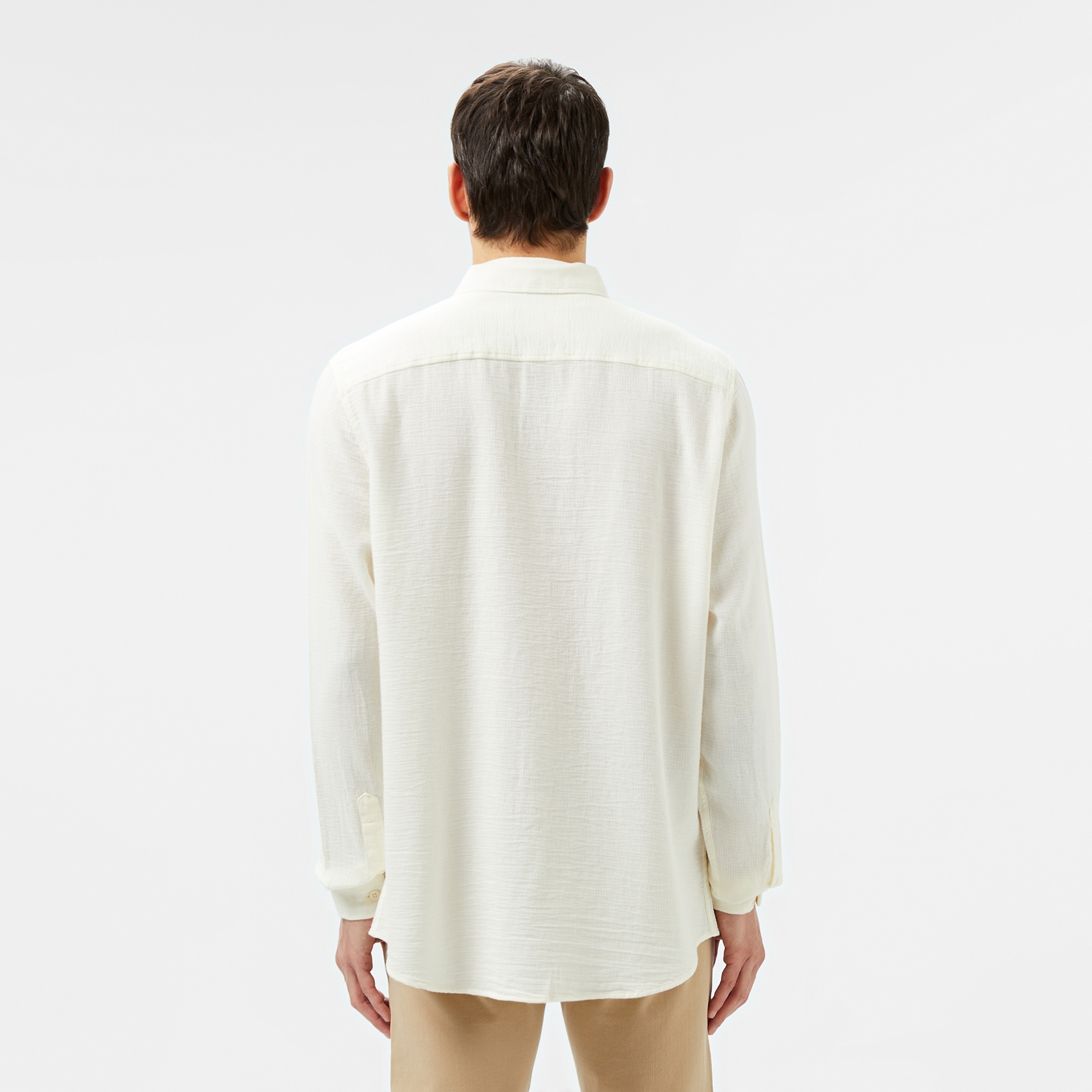 Lacoste Erkek Slim Fit Beyaz Gömlek