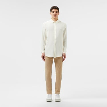  Lacoste Erkek Slim Fit Beyaz Gömlek