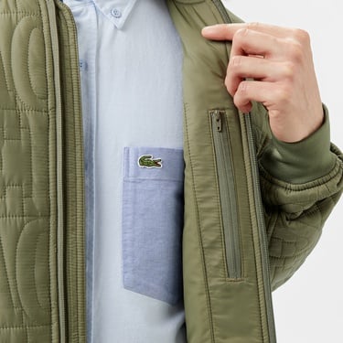  Erkek Regular Fit Dik Yaka Kapitone Yeşil Mont