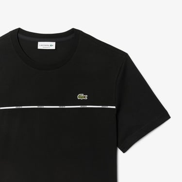  Lacoste Erkek Regular Fit Bisiklet Yaka Baskılı Siyah T-Shirt