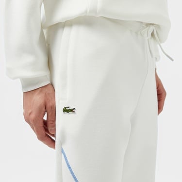  Erkek Tapered Fit Baskılı Beyaz Eşofman Altı