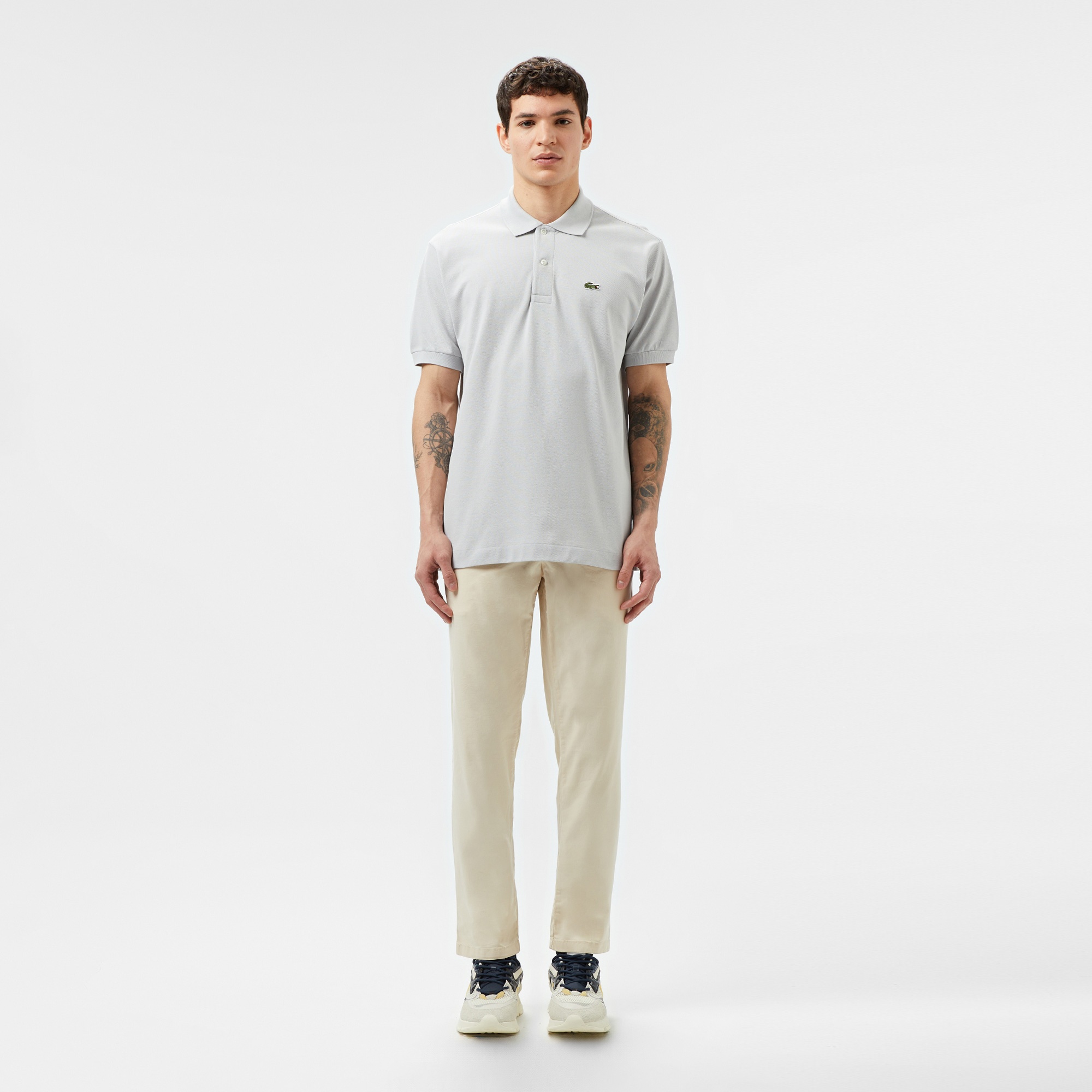 Lacoste L.12.12 Erkek Classic Fit Gri Polo