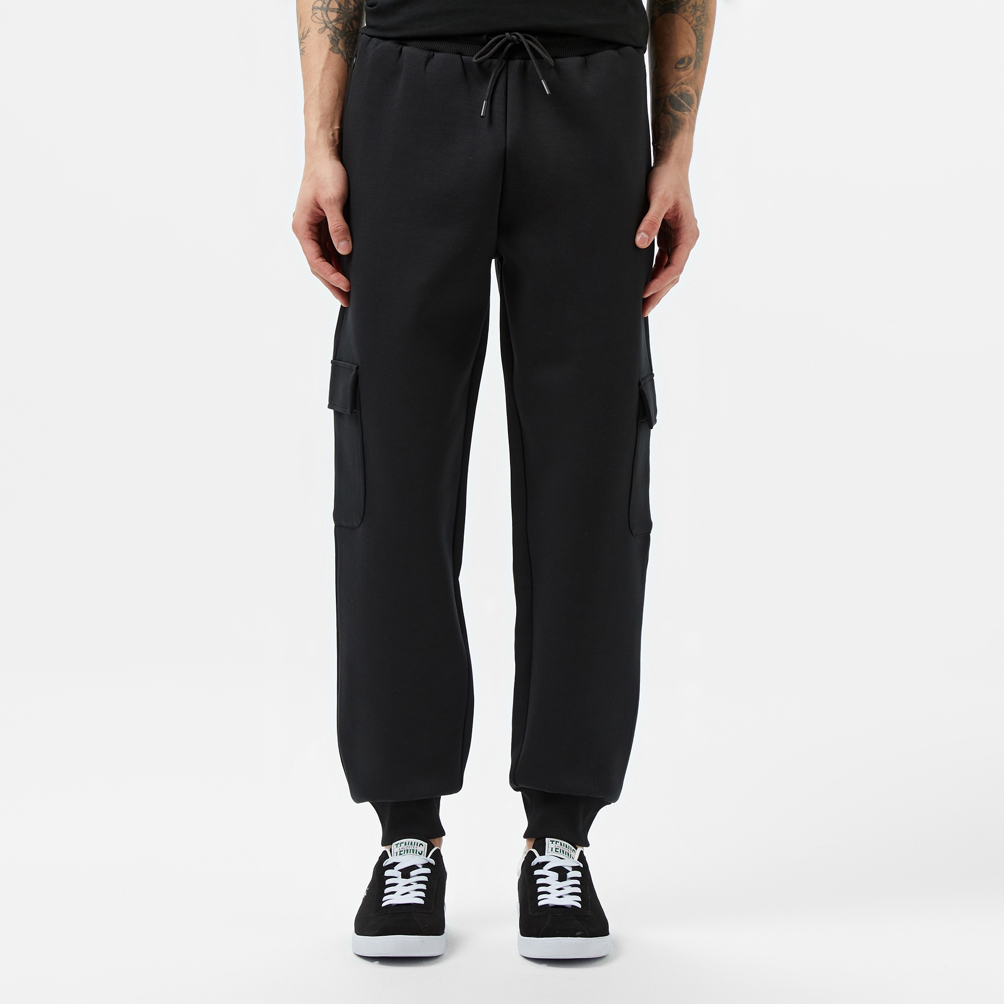 Lacoste Erkek Loose Fit Siyah Eşofman Altı