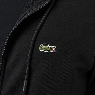  Lacoste Erkek Classic Fit Kapüşonlu Siyah Sweatshirt