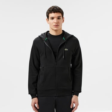  Lacoste Erkek Classic Fit Kapüşonlu Siyah Sweatshirt