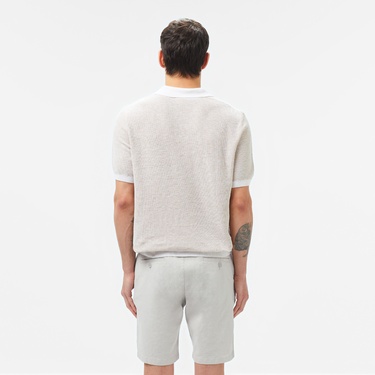  Lacoste Erkek Kısa Kollu Polo Yaka Krem Triko