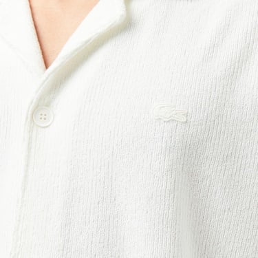  Lacoste Erkek Relaxed Fit Kısa Kollu Beyaz Gömlek