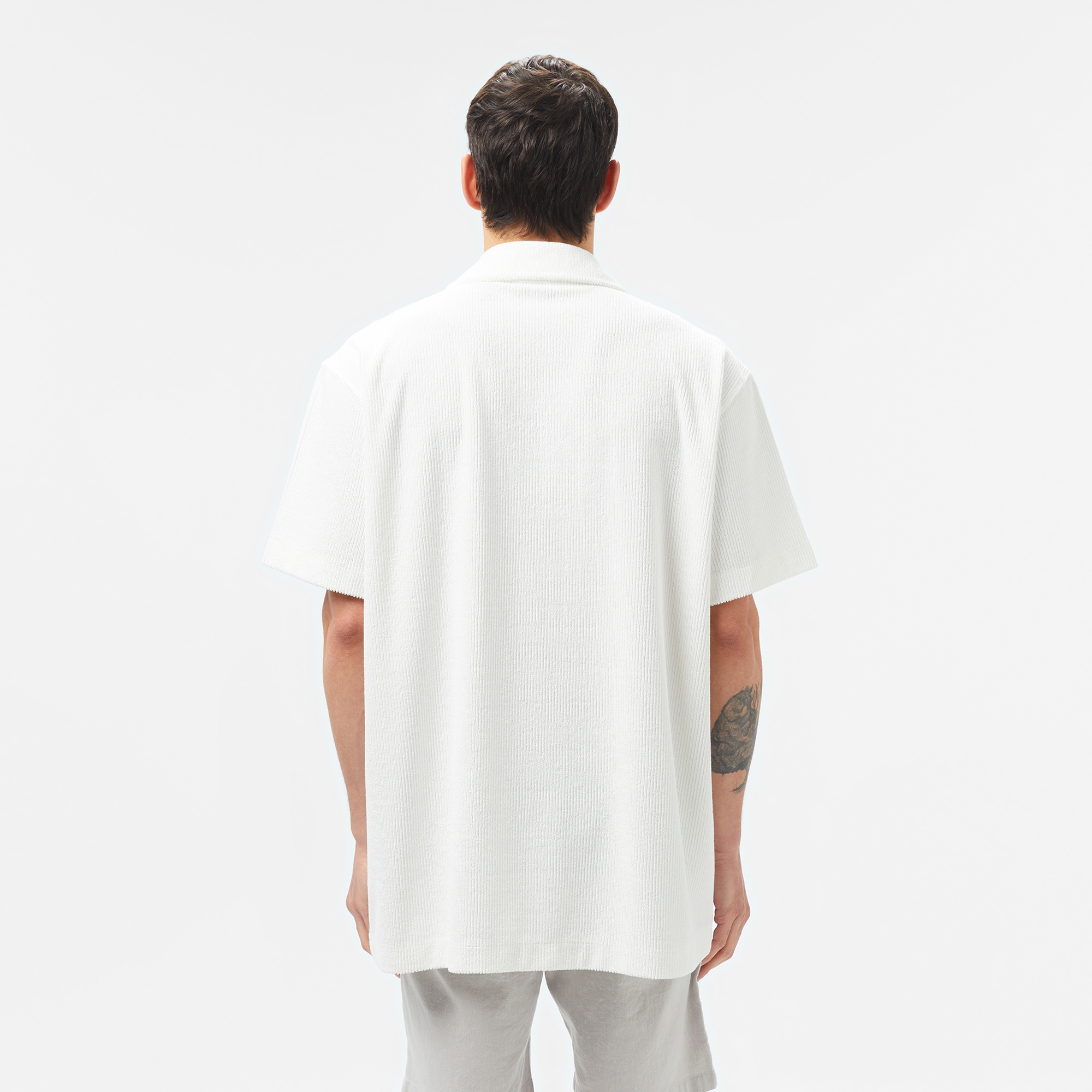 Lacoste Erkek Relaxed Fit Kısa Kollu Beyaz Gömlek