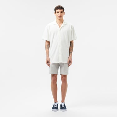  Lacoste Erkek Relaxed Fit Kısa Kollu Beyaz Gömlek
