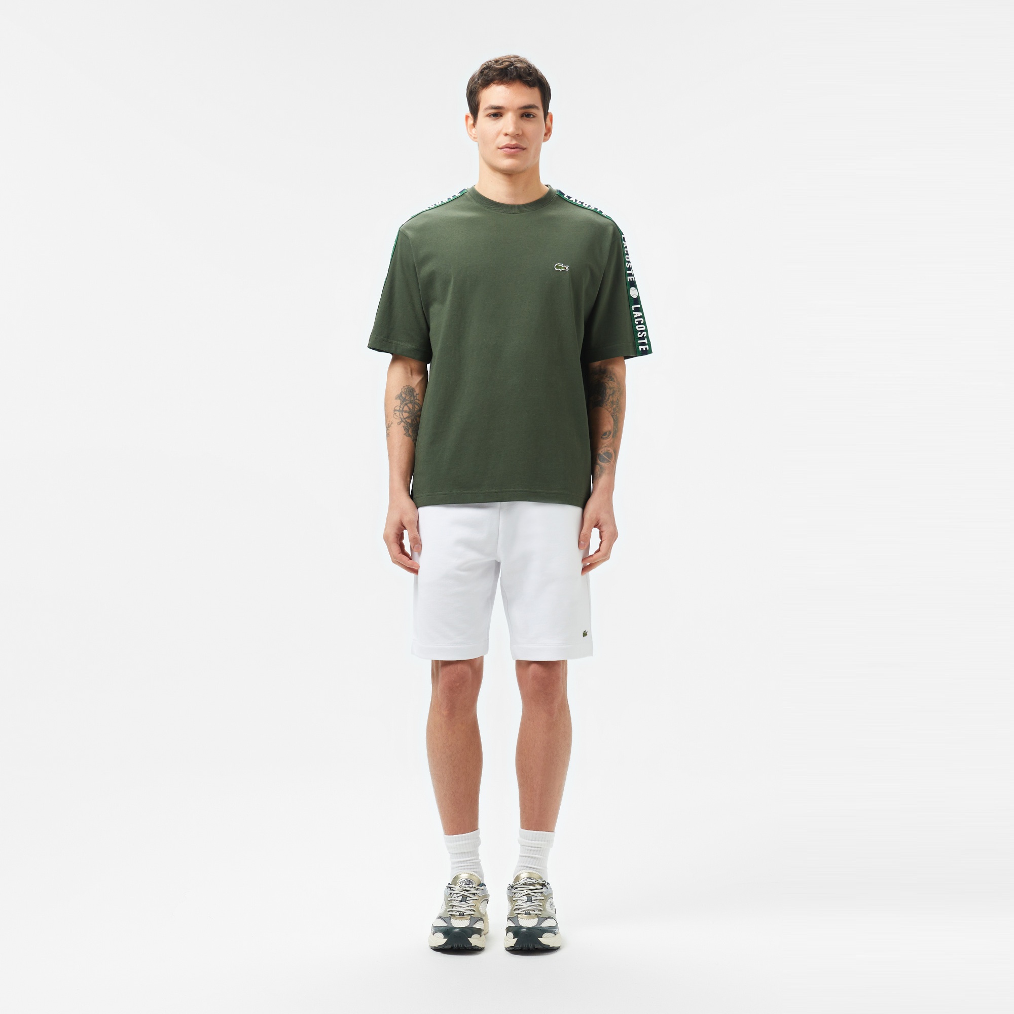 Erkek Regular Fit Beyaz Şort