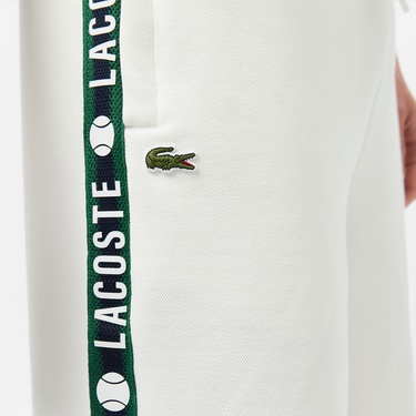  Lacoste Erkek Regular Fit Baskılı Beyaz Şort