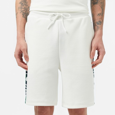  Lacoste Erkek Regular Fit Baskılı Beyaz Şort