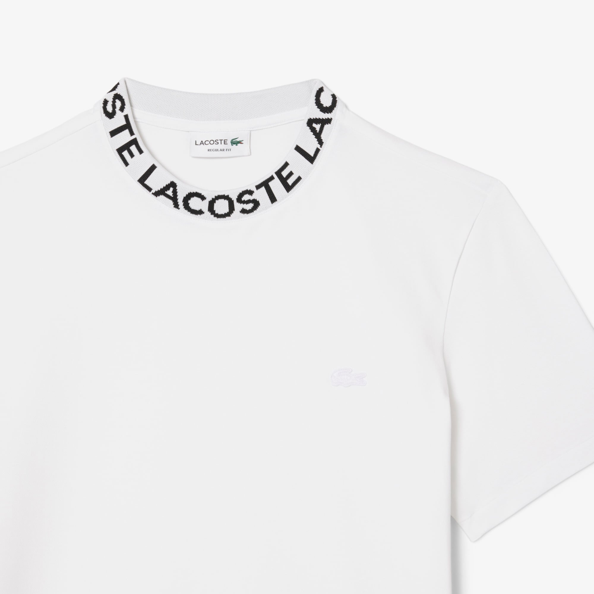 Lacoste Erkek Regular Fit Bisiklet Yaka Beyaz T-Shirt