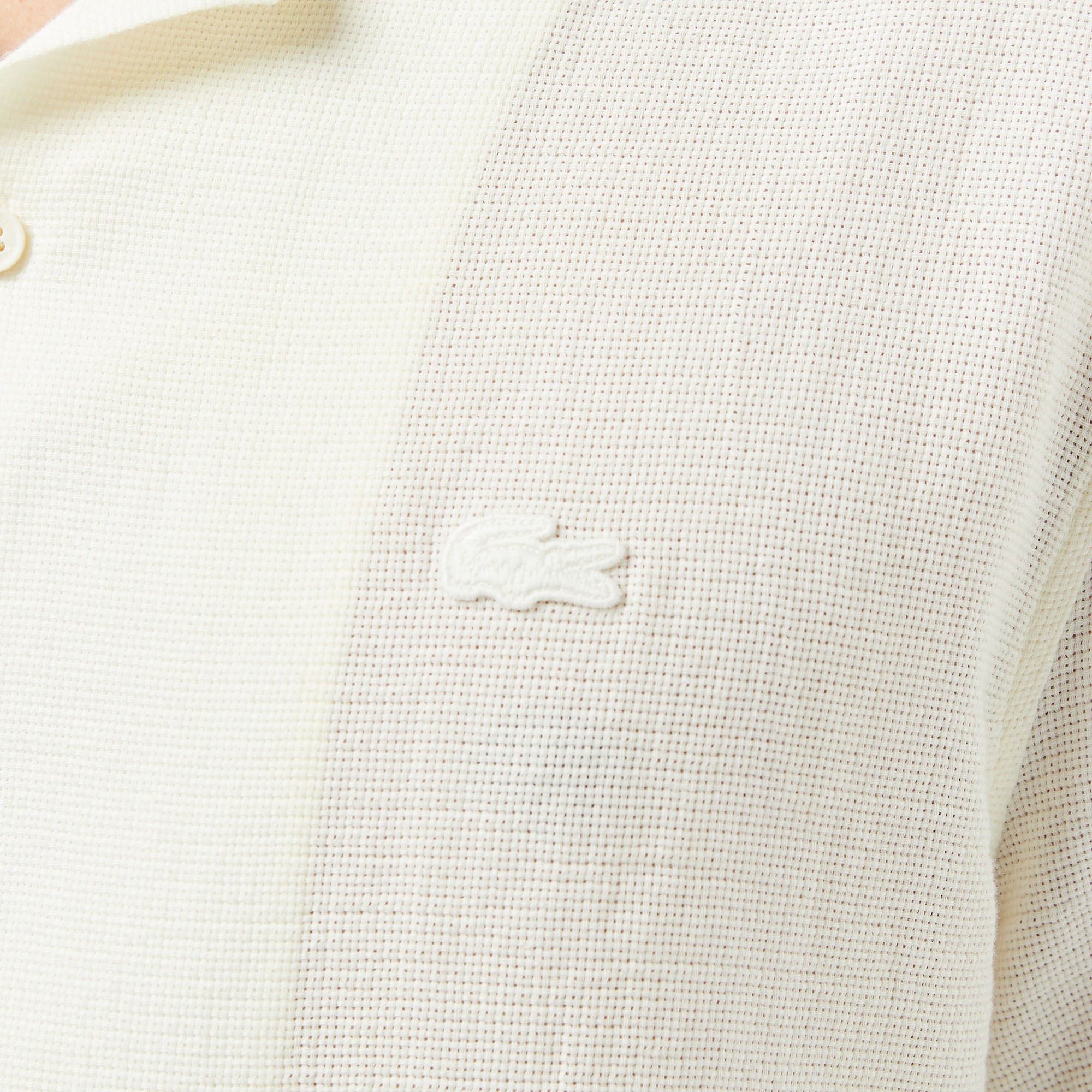 Lacoste Erkek Regular Fit Kısa Kollu Beyaz Gömlek