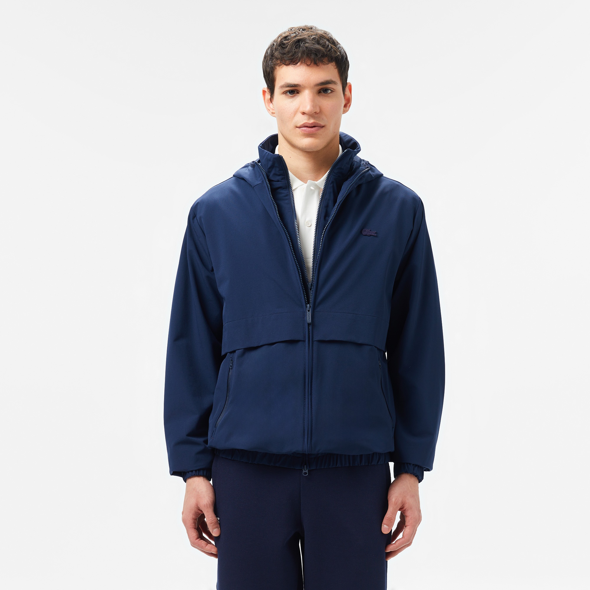 Erkek Kapüşonlu Lacivert Ceket