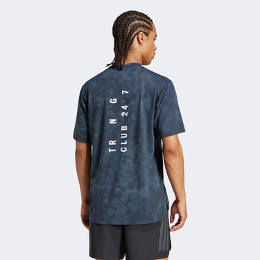  adidas Power Graphic Erkek Mavi Antrenman T-Shirt
