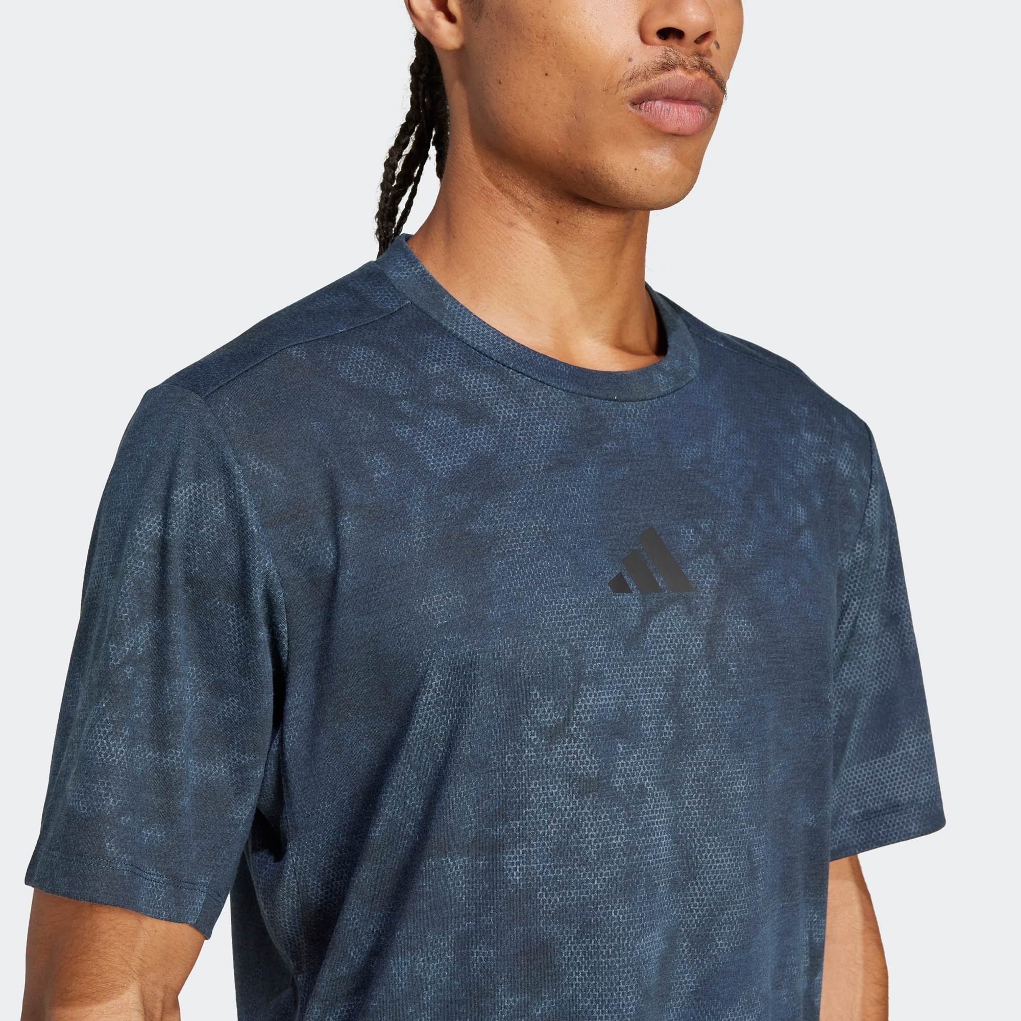 adidas Power Graphic Erkek Mavi Antrenman T-Shirt