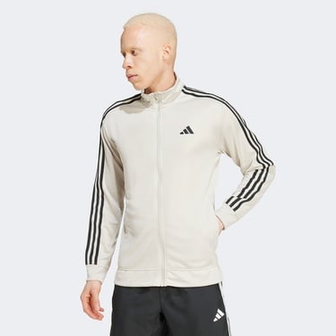  adidas Essentials 3 Stripes Erkek Gri Eşofman Üstü