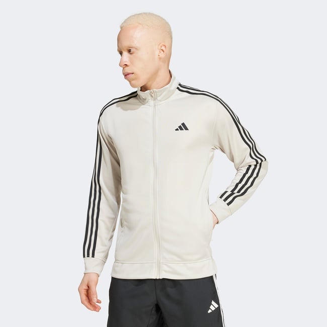  adidas Essentials 3 Stripes Erkek Gri Eşofman Üstü