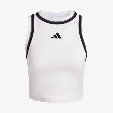  adidas Essentials Color Pop Cotton Crop Kadın Beyaz Atlet