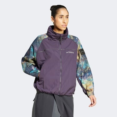  adidas Nat Geo Wind.Rdy Kadın Mor Outdoor Ceket