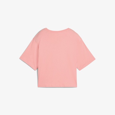  Puma Ess Cropped No 1 Logo Kadın Pembe T-Shirt