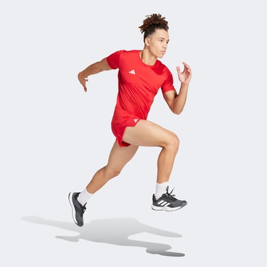  adidas Adizero Essentials Erkek Kırmızı Koşu T-Shirt