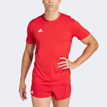  adidas Adizero Essentials Erkek Kırmızı Koşu T-Shirt