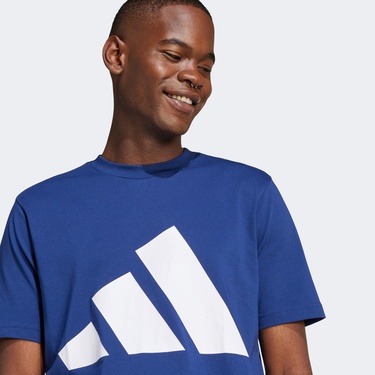  adidas Essentials Big Logo Erkek Mavi T-Shirt