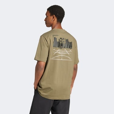  adidas Codes Photoreal Graphic Erkek Yeşil T-Shirt
