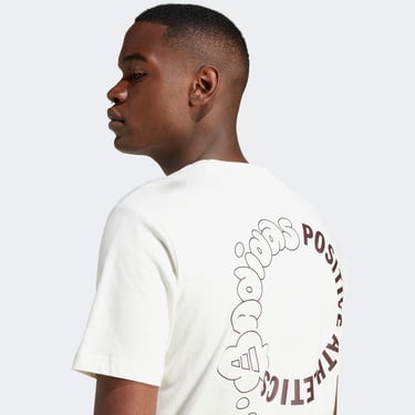  adidas Lounge Verbiage Circle Graphic Erkek Beyaz T-Shirt