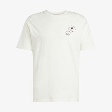  adidas Lounge Verbiage Circle Graphic Erkek Beyaz T-Shirt