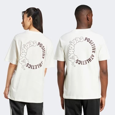  adidas Lounge Verbiage Circle Graphic Erkek Beyaz T-Shirt