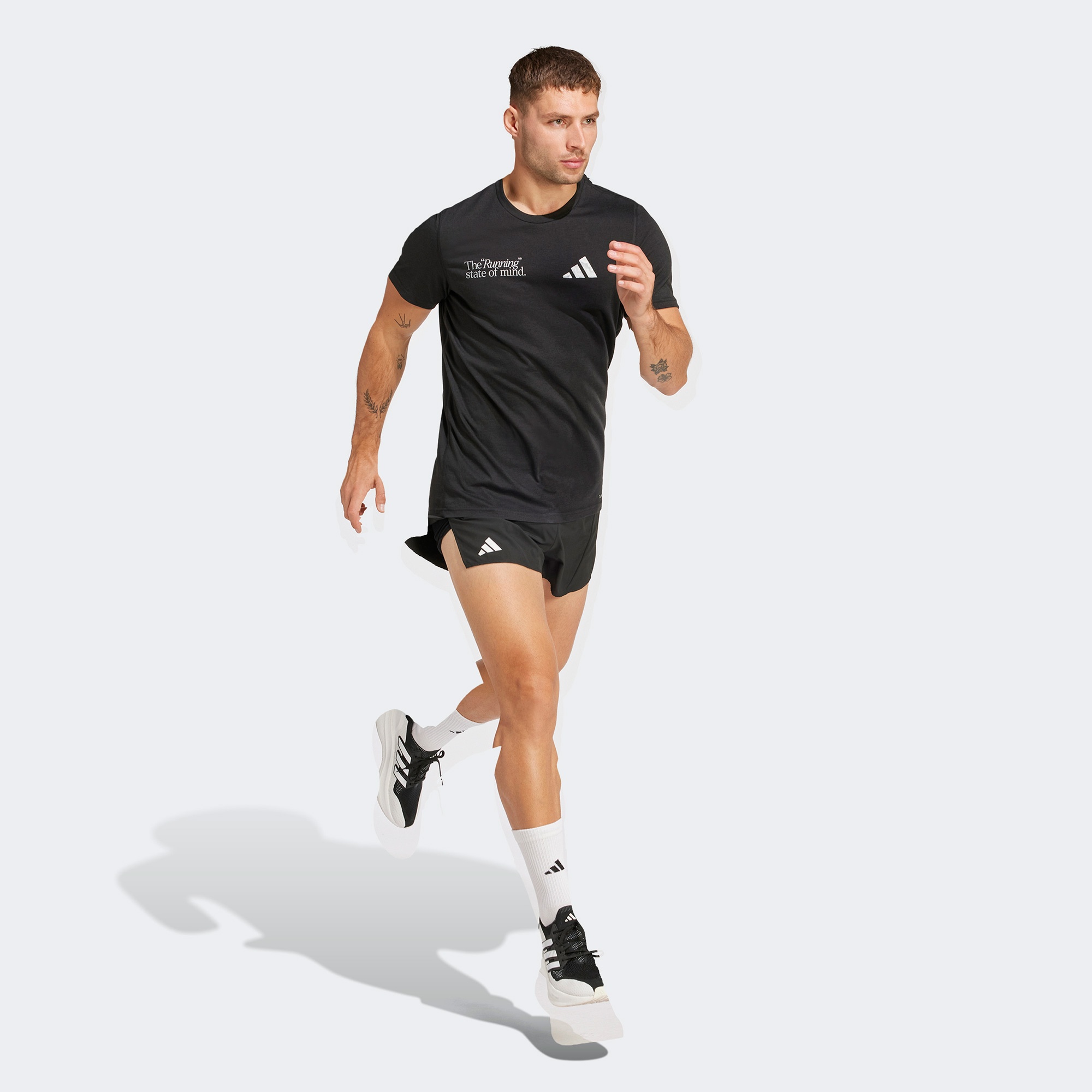 adidas Ultimate Metallic Graphic Erkek Siyah Koşu T-Shirt