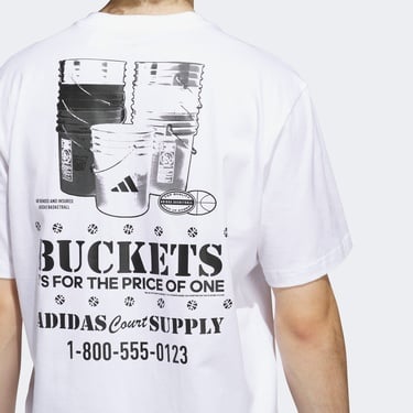  adidas Sum Novelty T 2 Erkek Beyaz Basketbol T-Shirt
